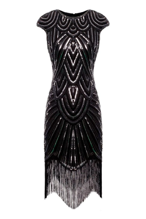 Gatsby Glitter Fringe 1920s Dress - Image 8