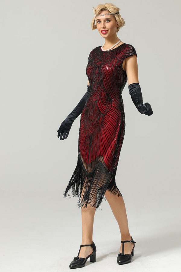 Gatsby Glitter Fringe 1920s Dress - Image 3