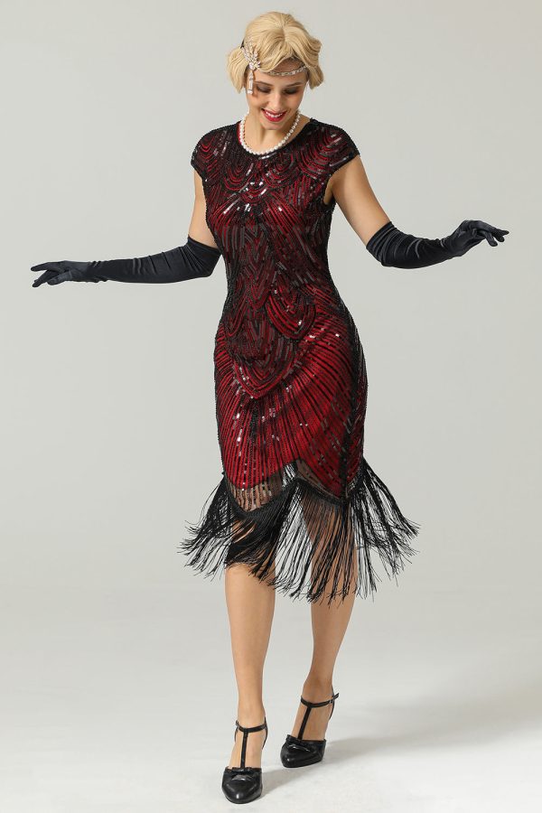 Gatsby Glitter Fringe 1920s Dress - Image 4