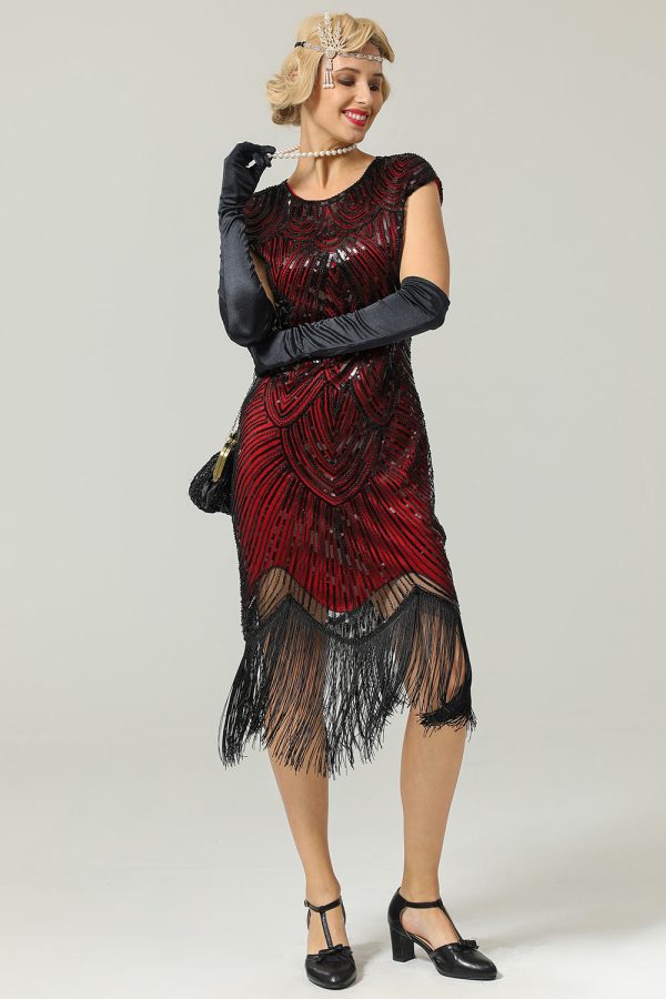 Gatsby Glitter Fringe 1920s Dress - Image 5